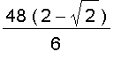 48*(2-sqrt(2))/6